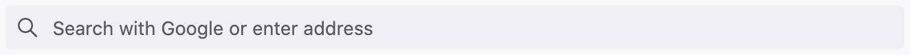 Image of the address bar input showing its placeholder text