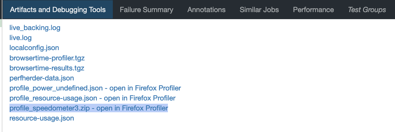 Find extra profiler run profiles in treeherder task