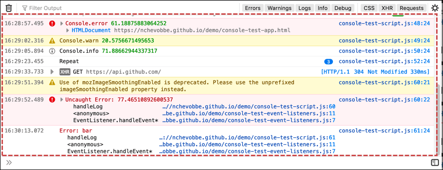 What do the security warning codes mean?