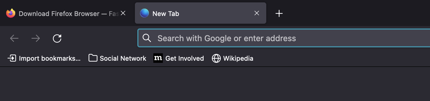 Image of the Bookmarks Toolbar