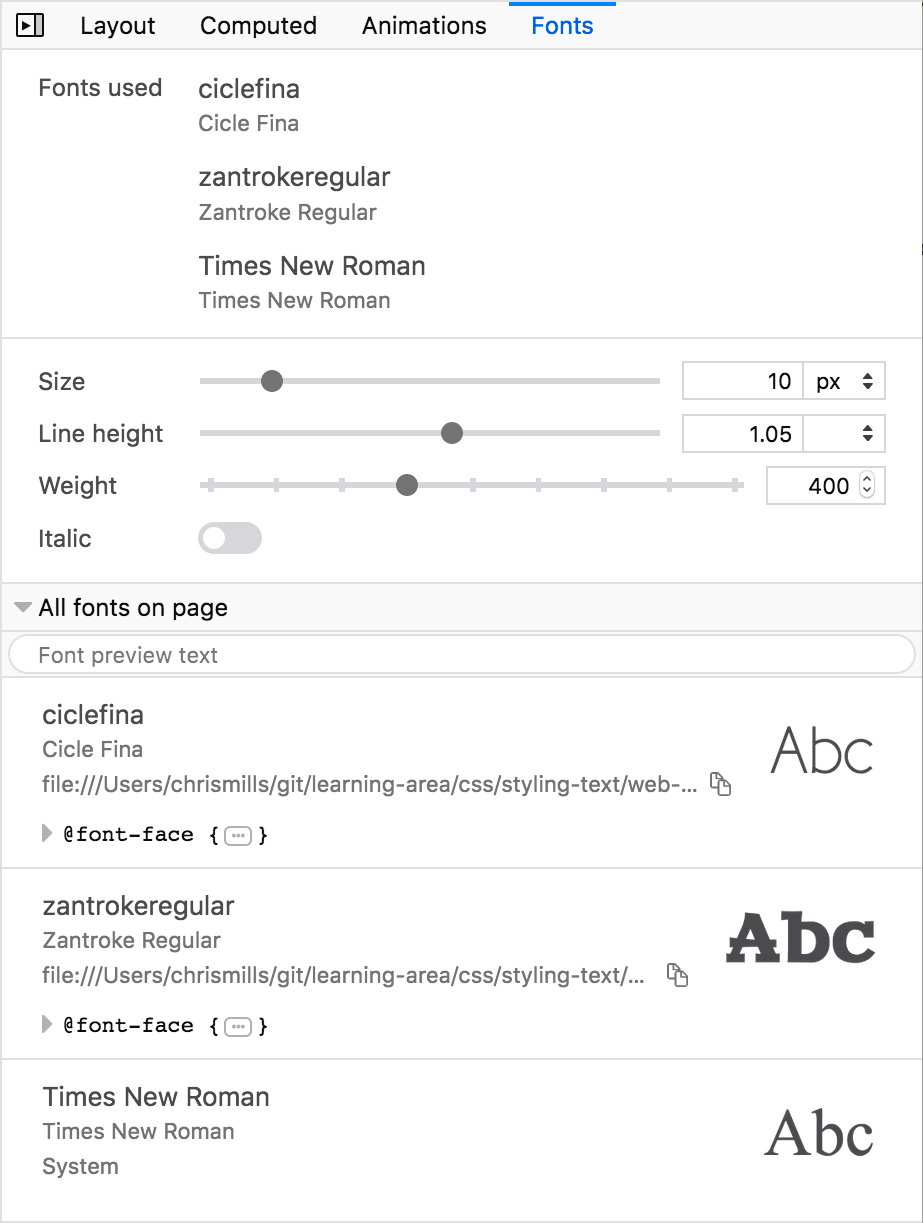 Topic: the defaults for Firefox, General, Language & Appearance, Fonts