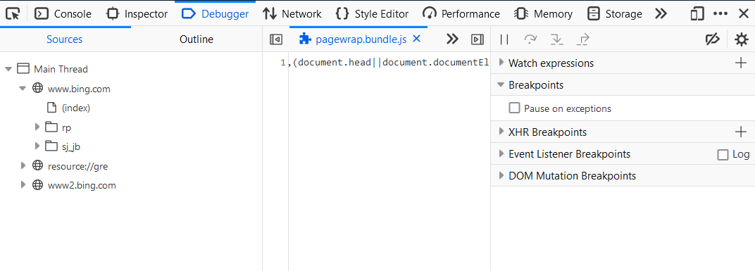 The all-new Debugger panel in Firefox 57.