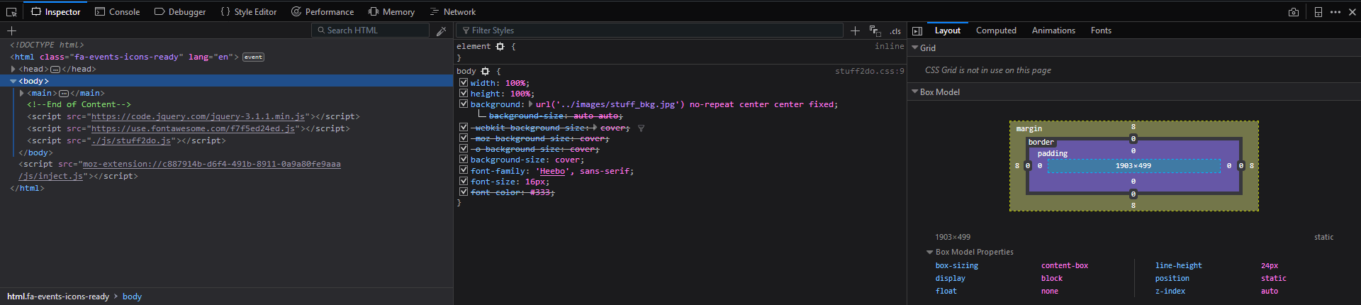 Dark theme for DevTools